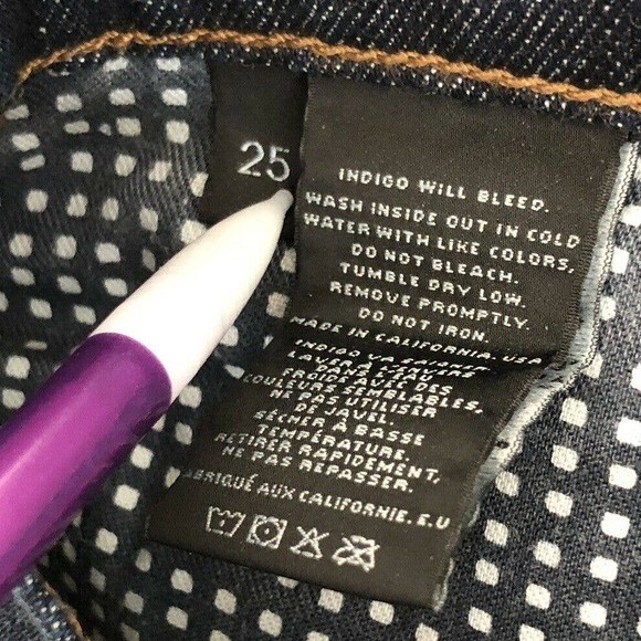 J Brand Women's Jeans Size 25 / 0 Boyfriend Fit Cuffed Distressed Denim Dark - Picture 8 of 11